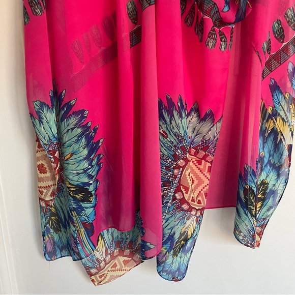 ESLEY Pink Kimono Beach Coverup - Picture 15 of 16